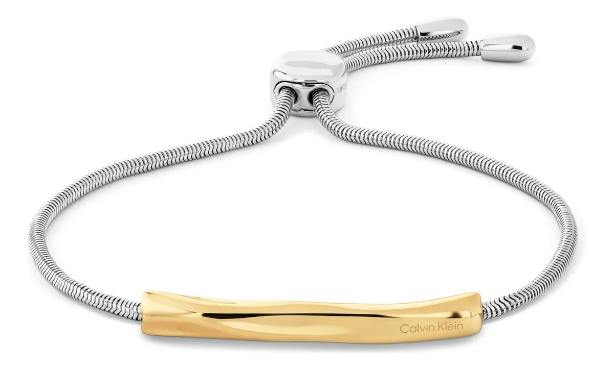 Calvin Klein Nastaviteľný bicolor náramok z ocele Gradient Waves 35000946