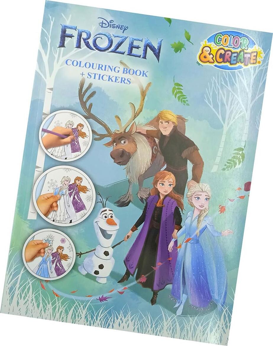 Maxi omaľovánky Disney so samolepkami – Frozen