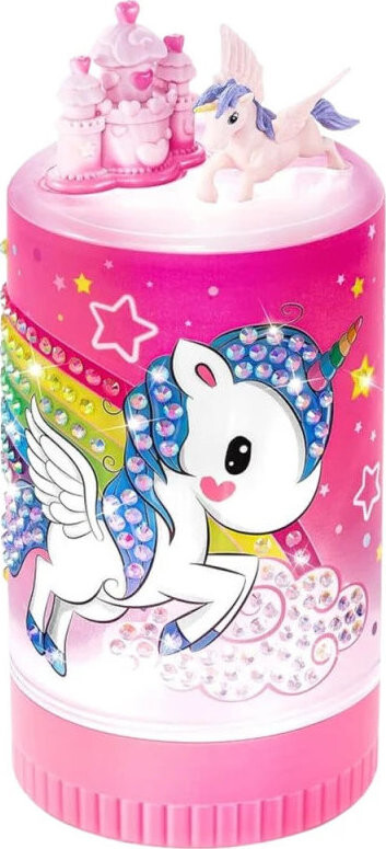 LEAN Toys 27395 Nočná lampička Jednorožec LED Diamond Painting