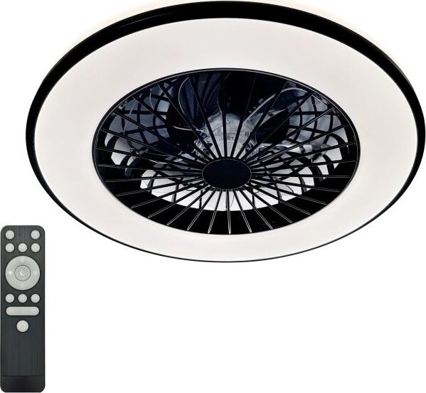 Kobi Light Stropné LED svietidlo s ventilátorom VENTELUX 48 W + 15 W, 3CCT, čierne