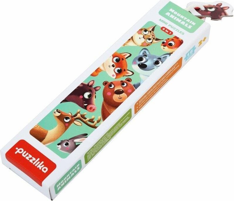 Puzzlika 14798 Lesné zvieratká – náučné puzzle 8 zvieratiek – 16 dielikov