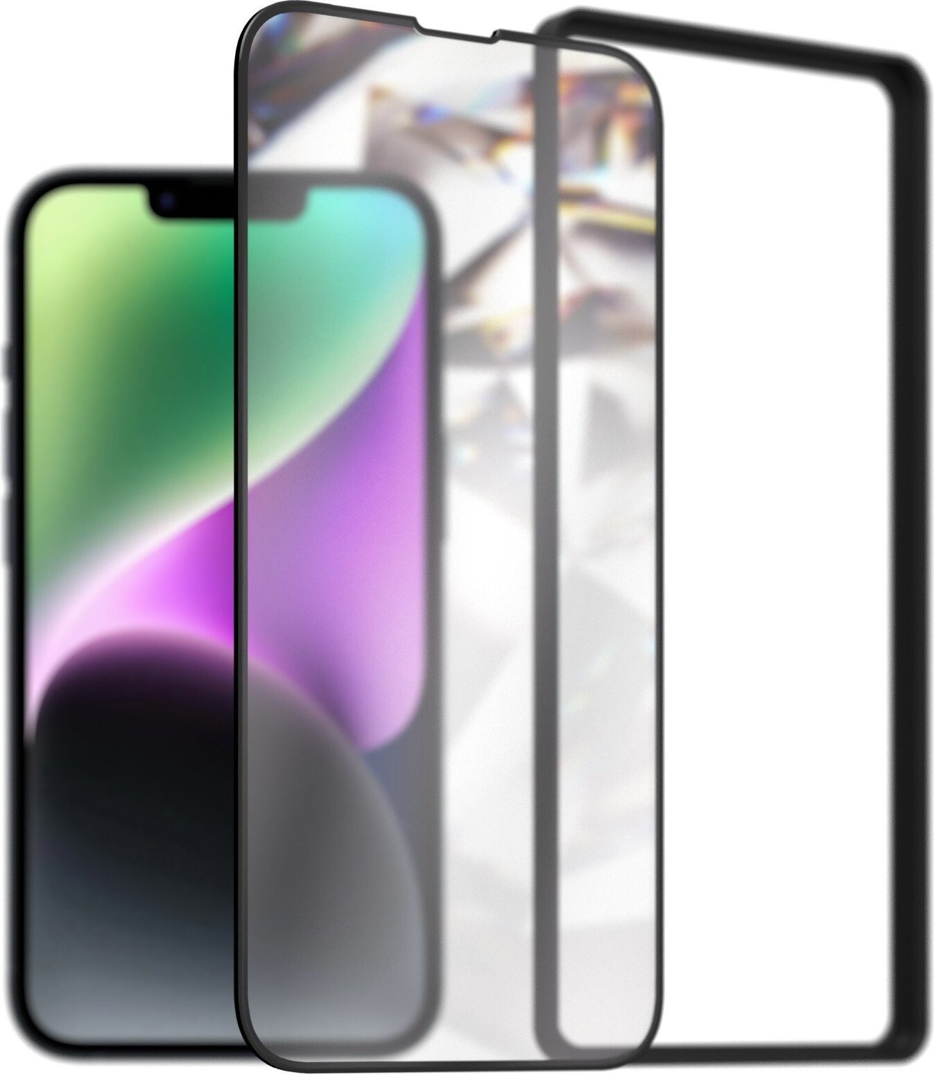 AlzaGuard 3D DiamondShiel Glass pre iPhone 13 / 13 Pro / 14 / 16e / 17e s inštalačným rámčekom