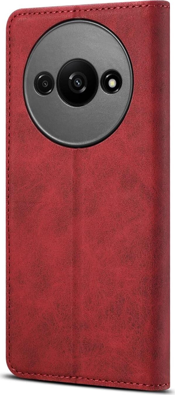 Lenuo Leather flipové puzdro na Xiaomi Redmi A3, červená