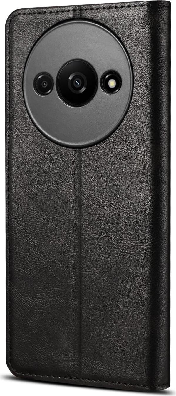 Lenuo Leather flipové puzdro na Xiaomi Redmi A3, čierna