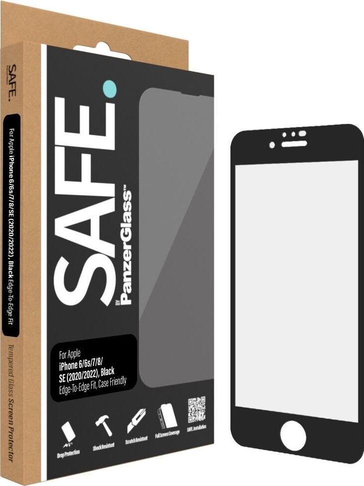 SAFE. by Panzerglass Apple iPhone 6/6s/7/8/SE 2020/2022 čierny rámček