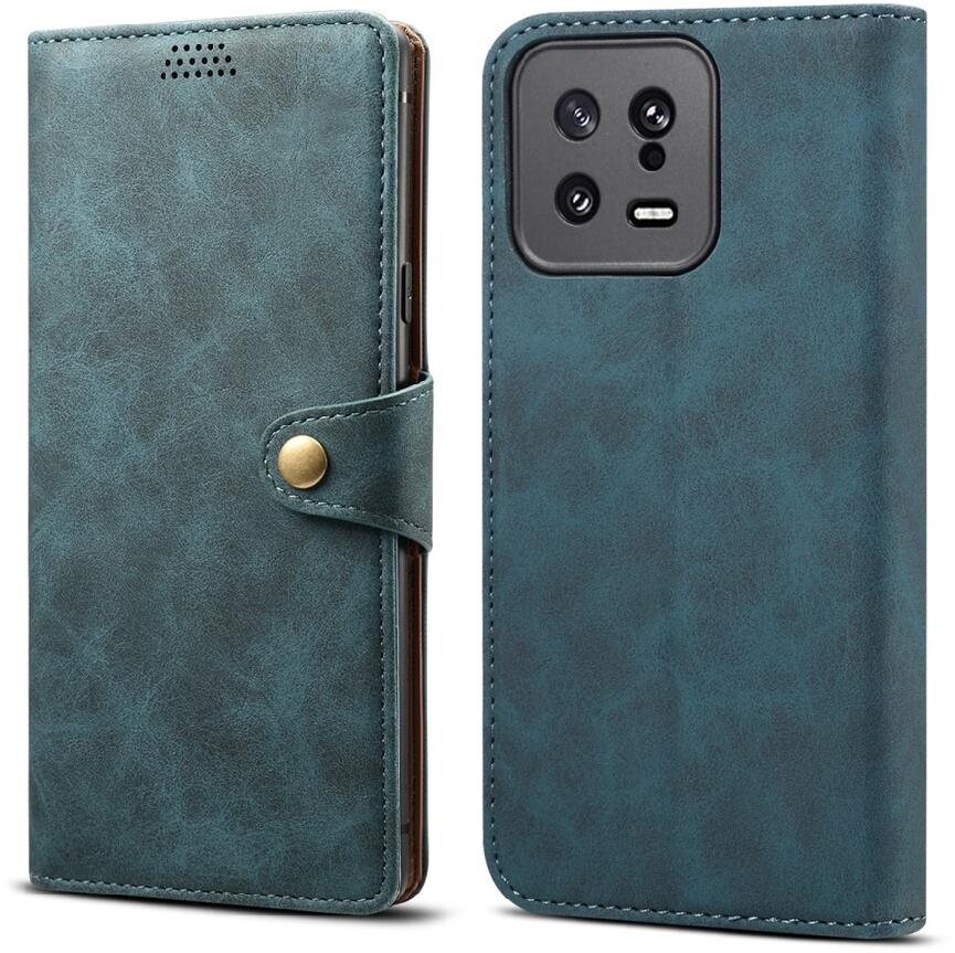 Lenuo Leather flipové puzdro na Xiaomi 13, modré