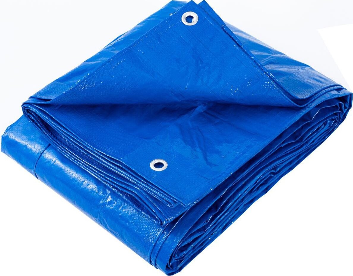 PHT Plachta krycia s kovovými okami 70 g/m2 modrá 3 × 5 m