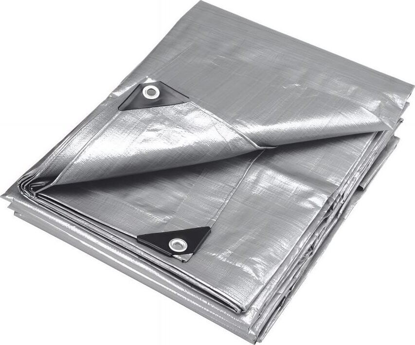 PHT Plachta krycia s kovovými okami 200 g/m2 strieborná 2 × 2 m