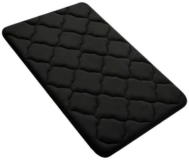 Verk 27603 Koupelnová předložka z paměťové pěny, protiskluzová, 50 × 40 cm, černá