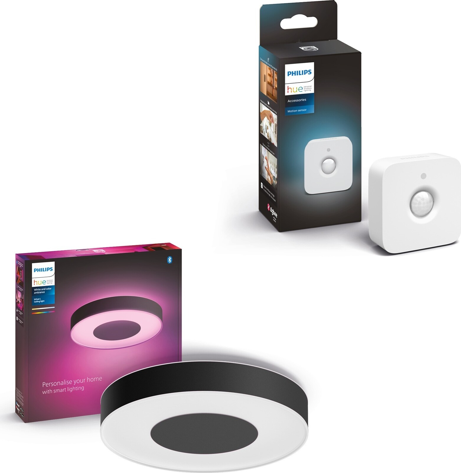 Philips Hue Infuse L stropní černé + Hue Motion Sensor