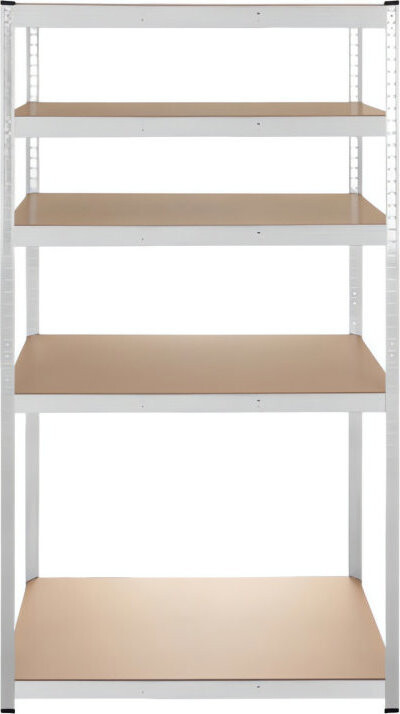 Bigstren 27509 Kovový skladovací regál, 5 polic, 180 × 100 × 60 cm, stříbrný