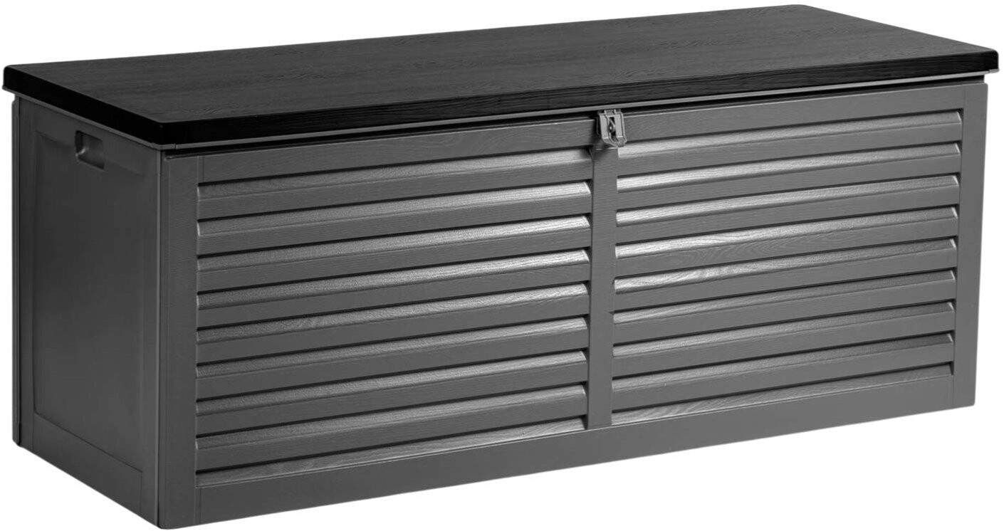 Plonos PL-801 Zahradní box 143 × 57 × 53,5 cm, 390 l, černo-šedý