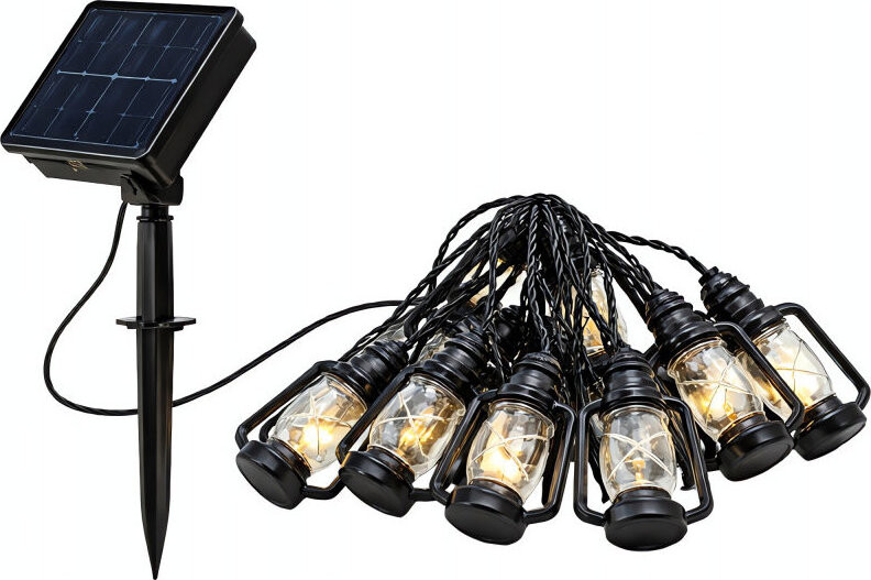 Verk 12406 Solárna dekoračná reťaz girlanda, 50 lampášov, teplá biela, 6,9 m