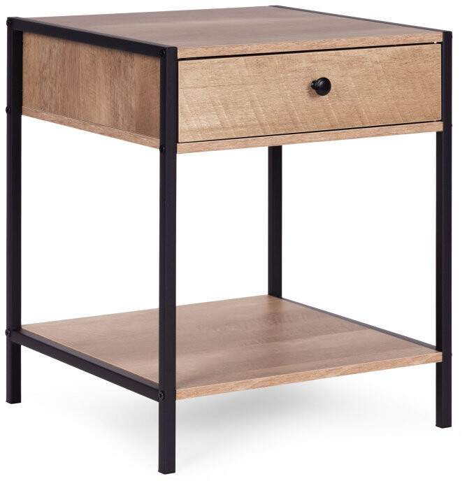 ModernHome CTG404050 Noční stolek se zásuvkou a policí 40 × 50 cm, světlý dub