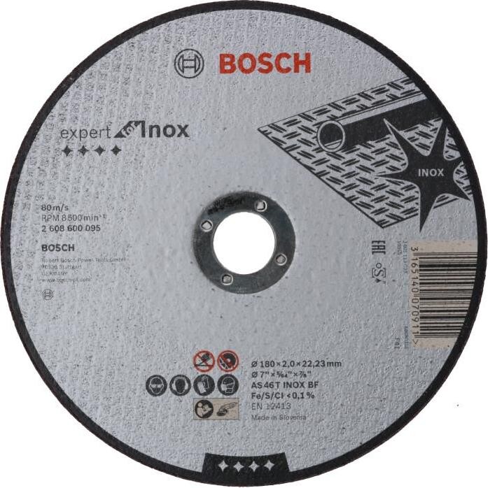 BOSCH Deliaci kotúč rovný Expert for Inox AS 46 T INOX BF, 180 mm, 2,0 mm 2.608.600.095