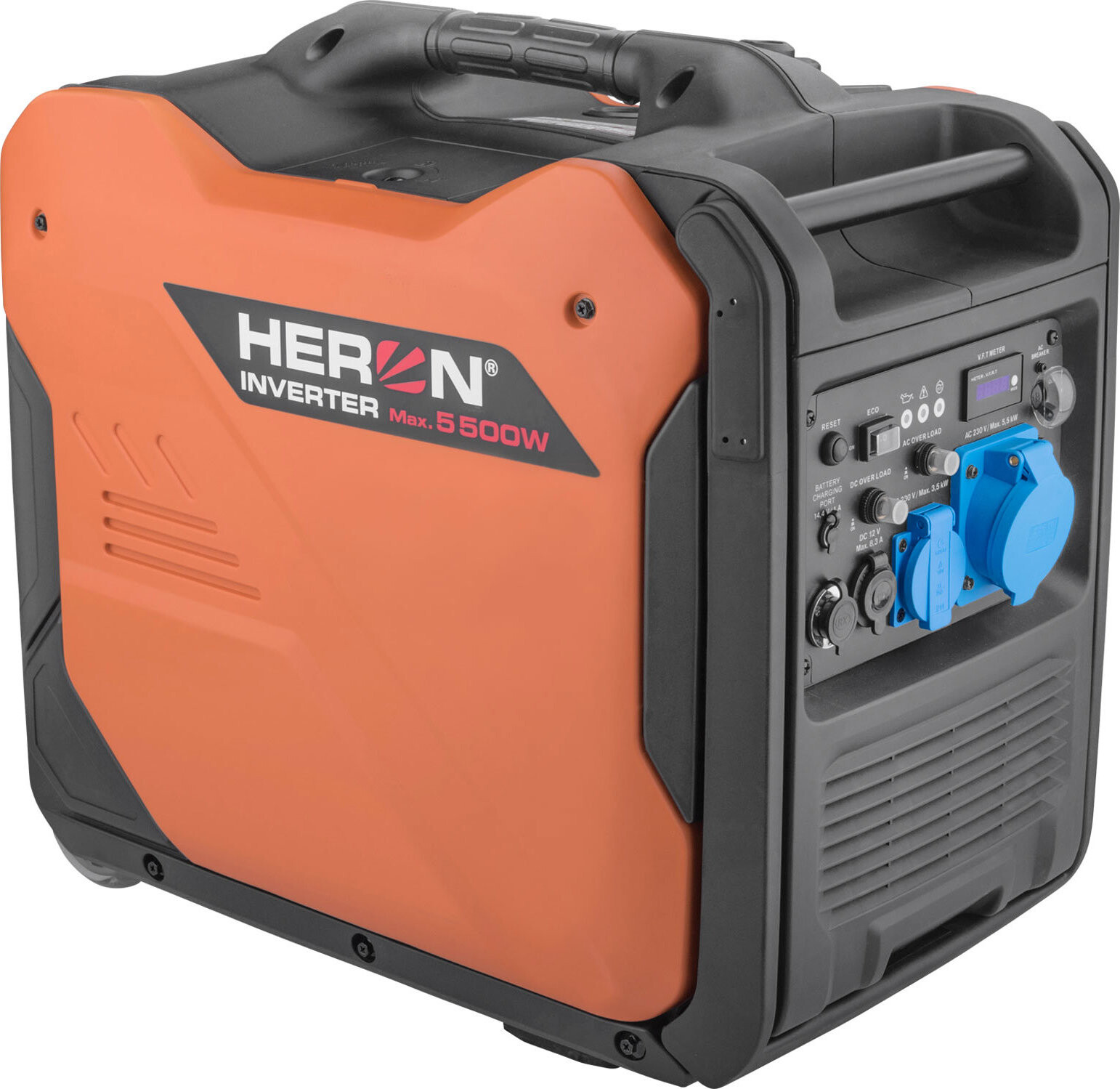 HERON Digitálna invertorová elektrocentrála 5,5 kW, el. štart, DO, ATS ready, podvozok