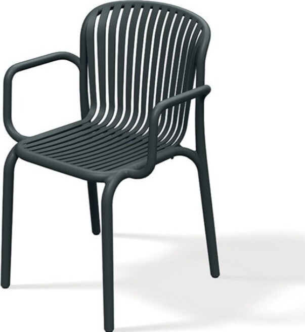 Prosperplast Zahradní židle s područkami Brene, uhelná