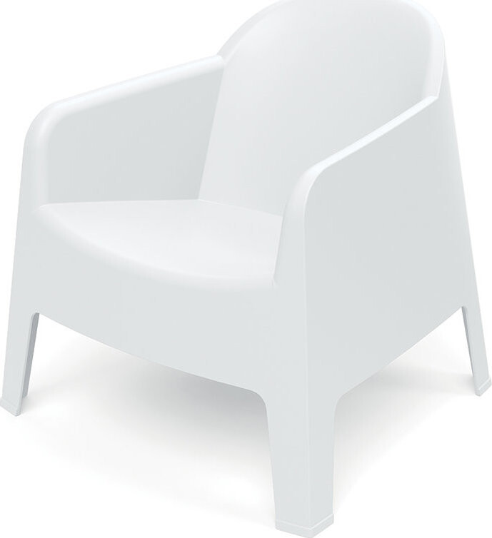 Prosperplast Zahradní křeslo s područkami Milane, bílá