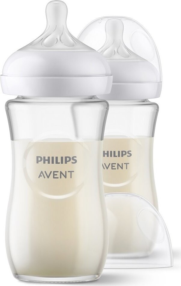 Philips AVENT SCY933/02 Fľaša Natural Response sklenená 240 ml, 3-6m, 2 ks