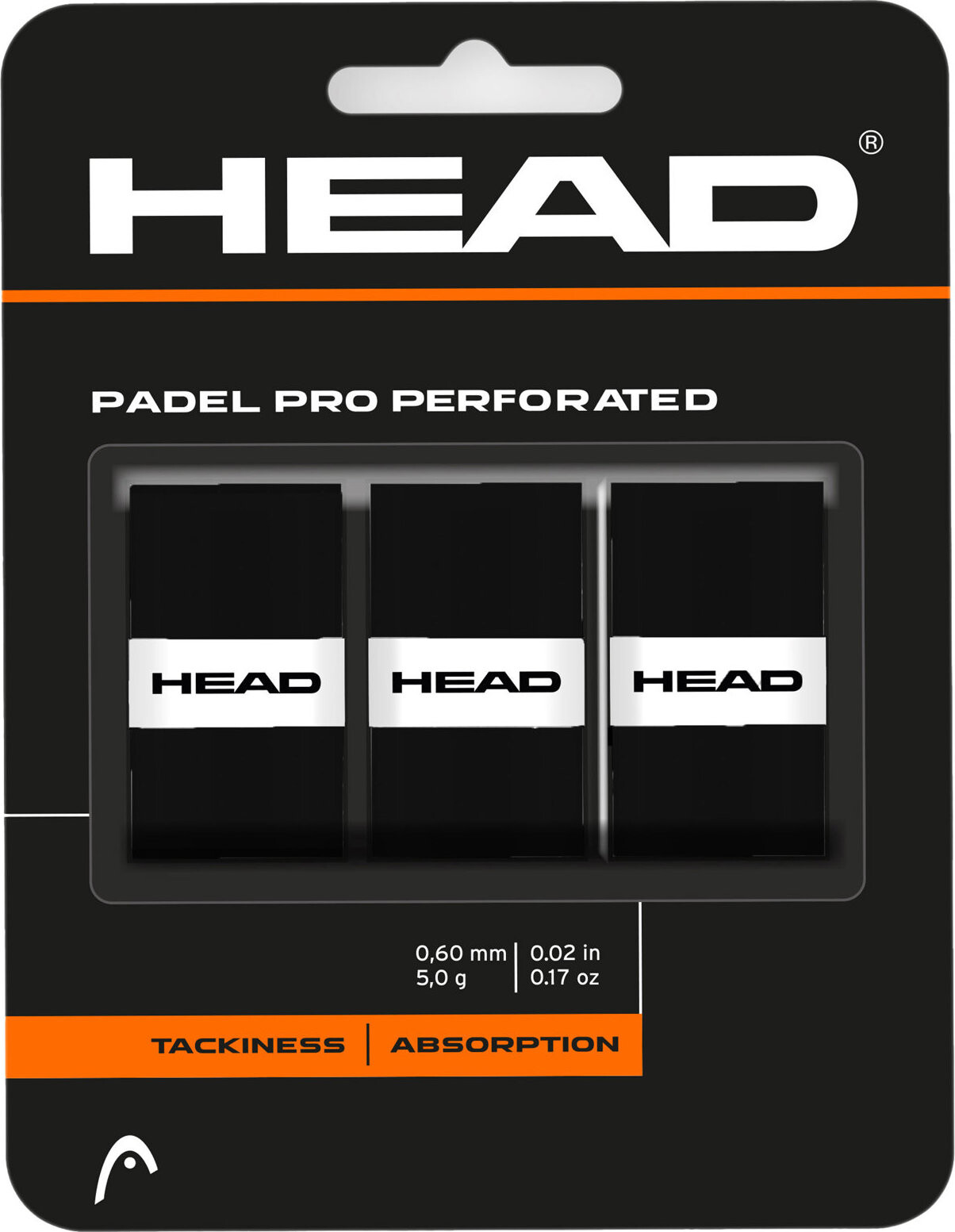 Head Padel Pro Perforated 3 ks black