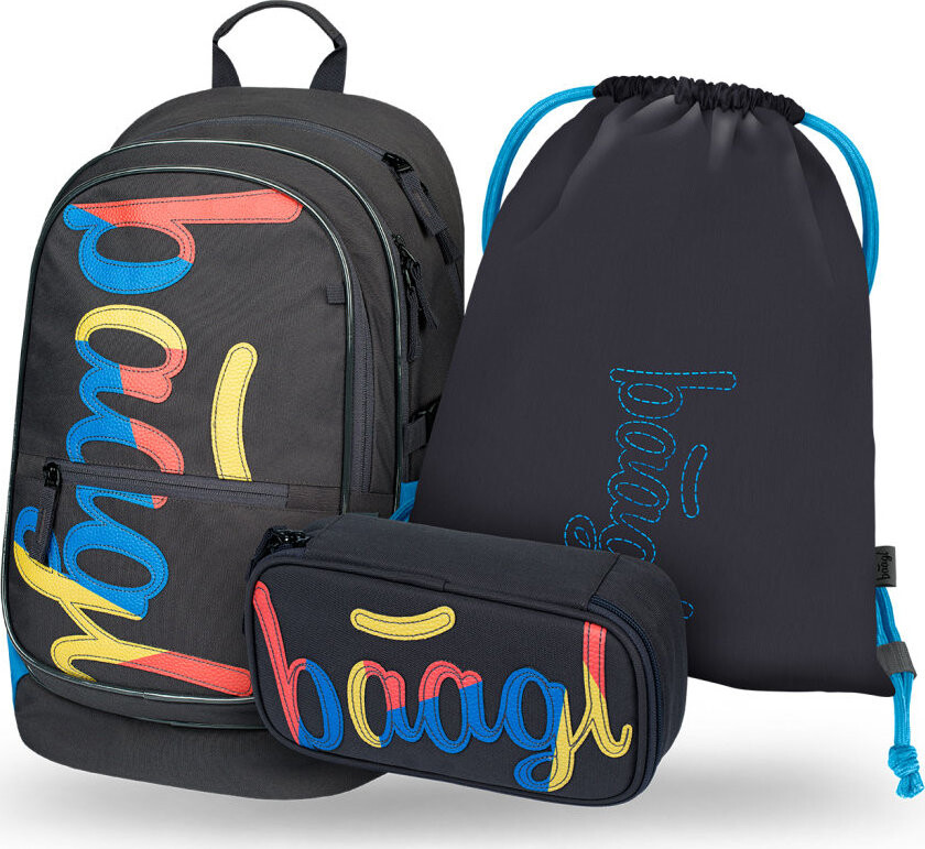 BAAGL SADA 3 Core Logo mix: batoh, peračník, vrecko GRS