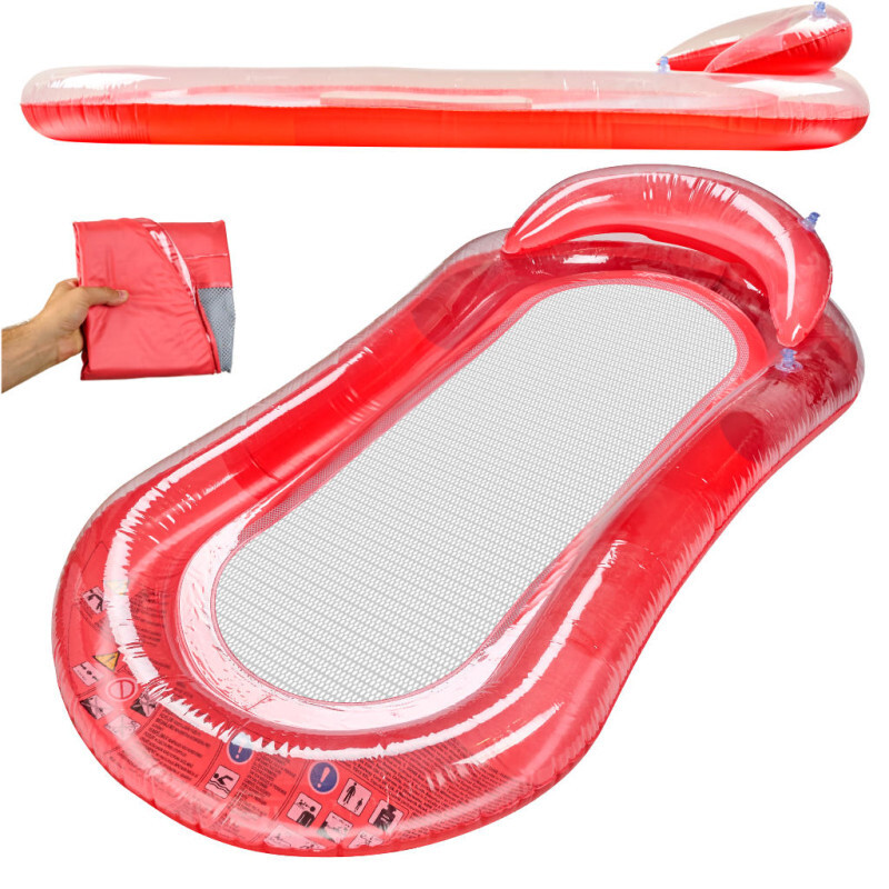 43103,6075_2 BESTWAY Nafukovacie lehátko so sieťkou 160x84cm Bestway Červená