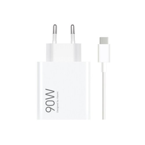 Xiaomi MDY-15-EK USB-A 90W Cestovní Nabíječka + USB-C 6A Datový Kabel White (Bulk)
