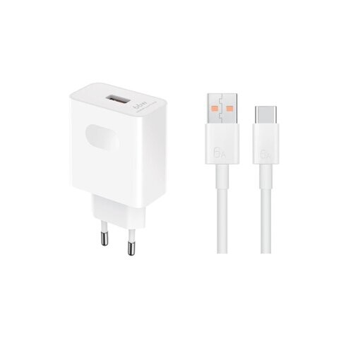 HN-200330E00 Honor Original Cestovní nabíječka 66W + USB-C Datový Kabel  White