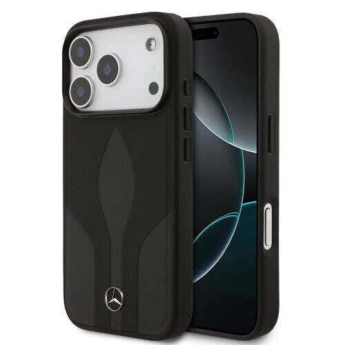 Mercedes Leather The Move MagSafe Zadní Kryt pro iPhone 17 Pro Black