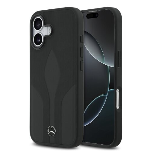 Mercedes Leather The Move MagSafe Zadní Kryt pro iPhone 17 Black