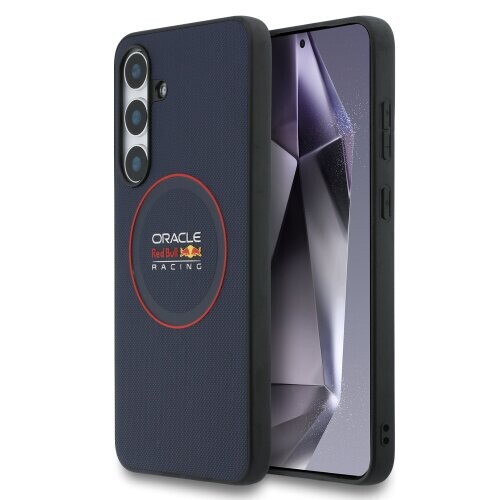 Red Bull PU Leather Red Ring MagSafe Zadní Kryt pro Samsung Galaxy S25 FE Navy