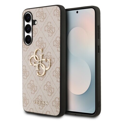 Guess PU 4G Metal Logo Zadní Kryt pro Samsung Galaxy S25 FE Pink