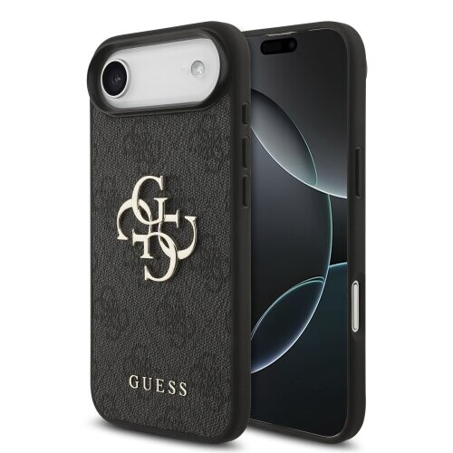 Guess PU 4G Metal Logo Zadní Kryt pro iPhone Air Grey