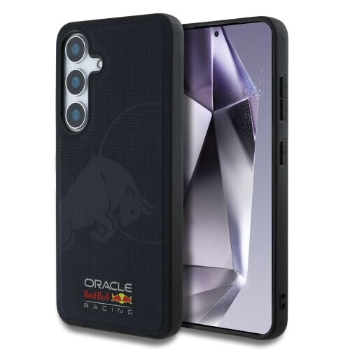 Red Bull Leather Meshed Debossed Logo MagSafe Zadní Kryt pro Samsung Galaxy S25 Navy