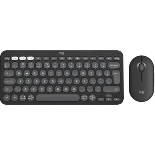 Logitech Pebble 2 combo - tenká bezdrôtová klávesnica a myš, kombo, US - grafitová