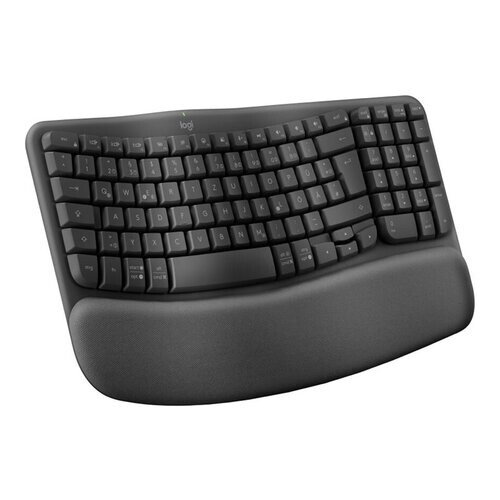 Logitech WAVE - bezdrôtová ergonomická klávesnica - CZ/SK - grafitová
