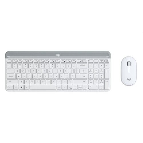 Logitech MK470 - tenká bezdrôtová klávesnica a myš, kombo, US - biela