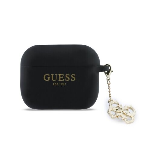 Guess 4G Charm Silikonové Pouzdro pro AirPods Pro 3 Black
