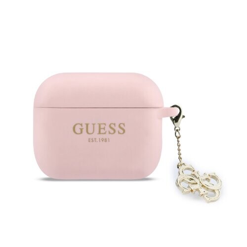 Guess 4G Charm Silikonové Pouzdro pro AirPods Pro 3 Pink