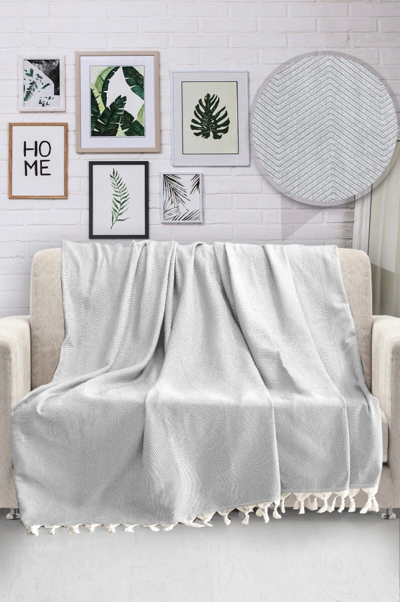 Přehoz Loney světle šedý