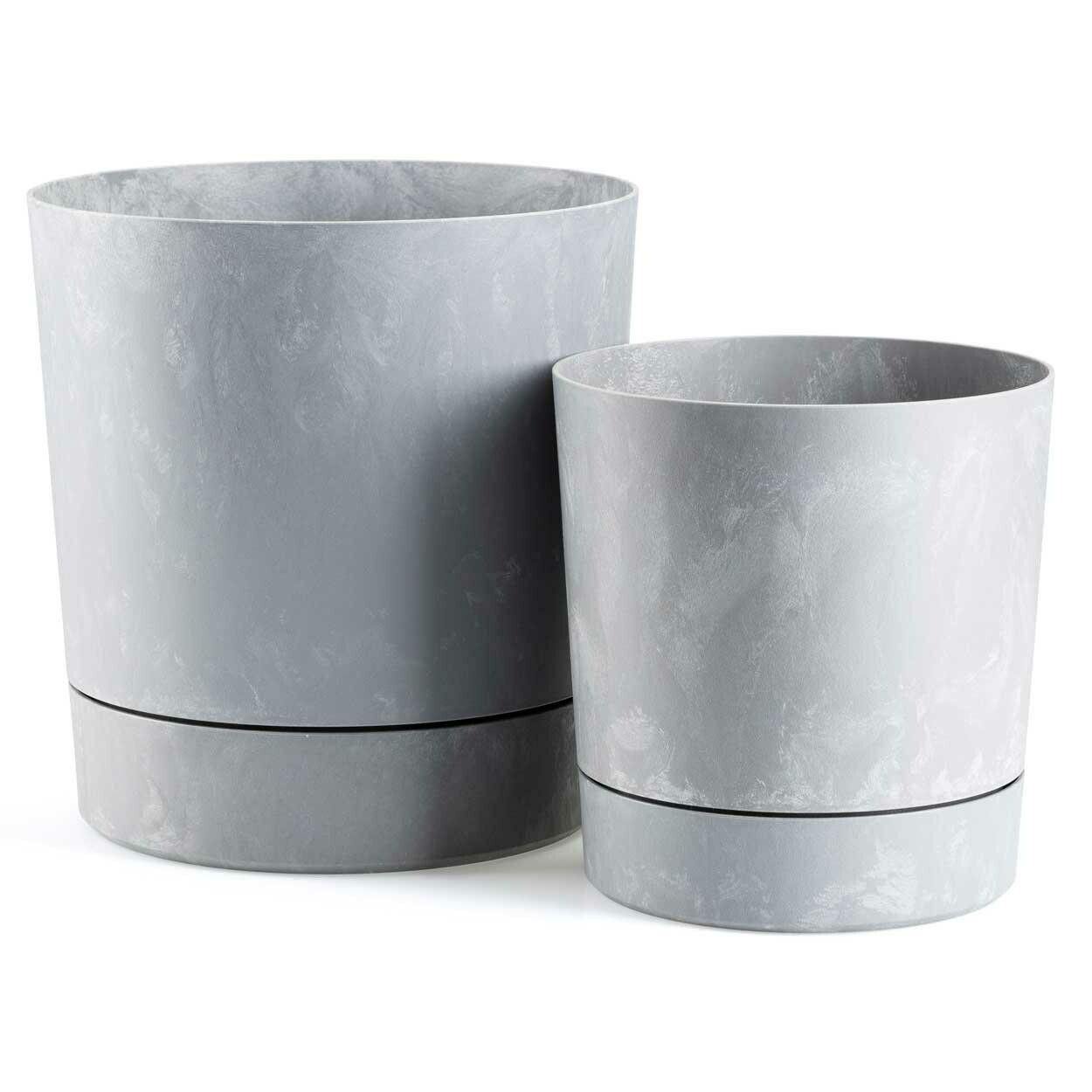 Sada 2 ks květináčů Azalea šedý beton