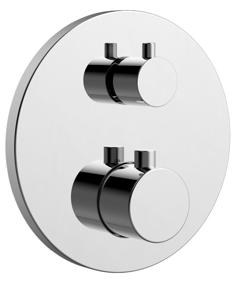 SAPHO - Podomietková sprchová termostatická batéria, box, 2 výstupy, chróm RH396