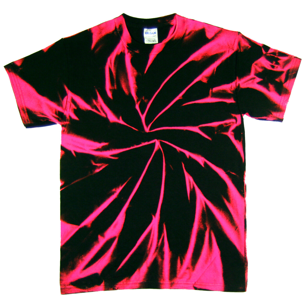 Tričko unisex The Mountain batikované Vortex - čierne-ružové, 3XL