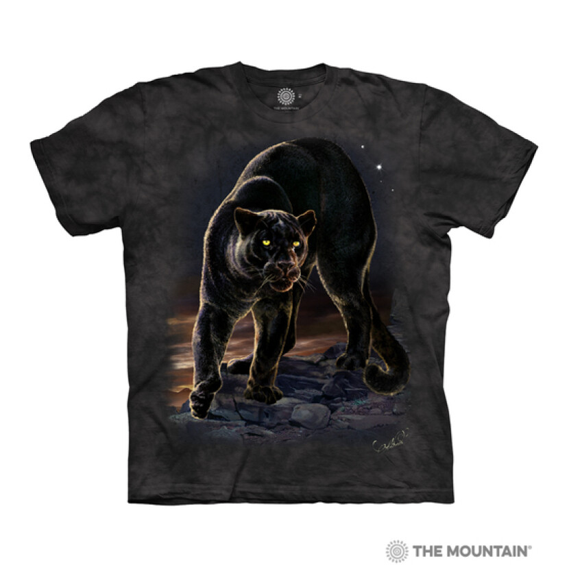 Tričko unisex The Mountain Panther Portrait (leopard) - tmavo sivé, S