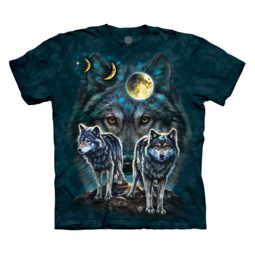 Tričko unisex The Mountain Northstar Wolves (vlci) - modré, 4XL