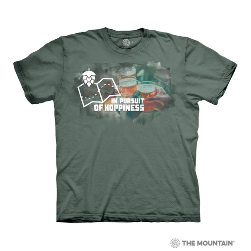 Tričko unisex The Mountain Pursuit of Hoppiness - olivové, 3XL