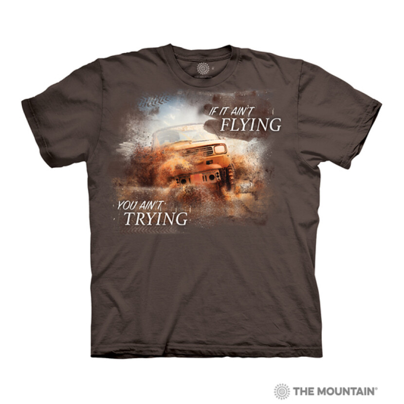 Tričko unisex The Mountain Mud Flying - hnedé, 3XL