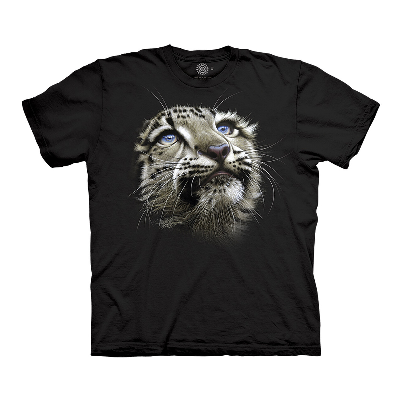 Tričko unisex The Mountain Snow Leopard Cub (leopard) - čierne, S