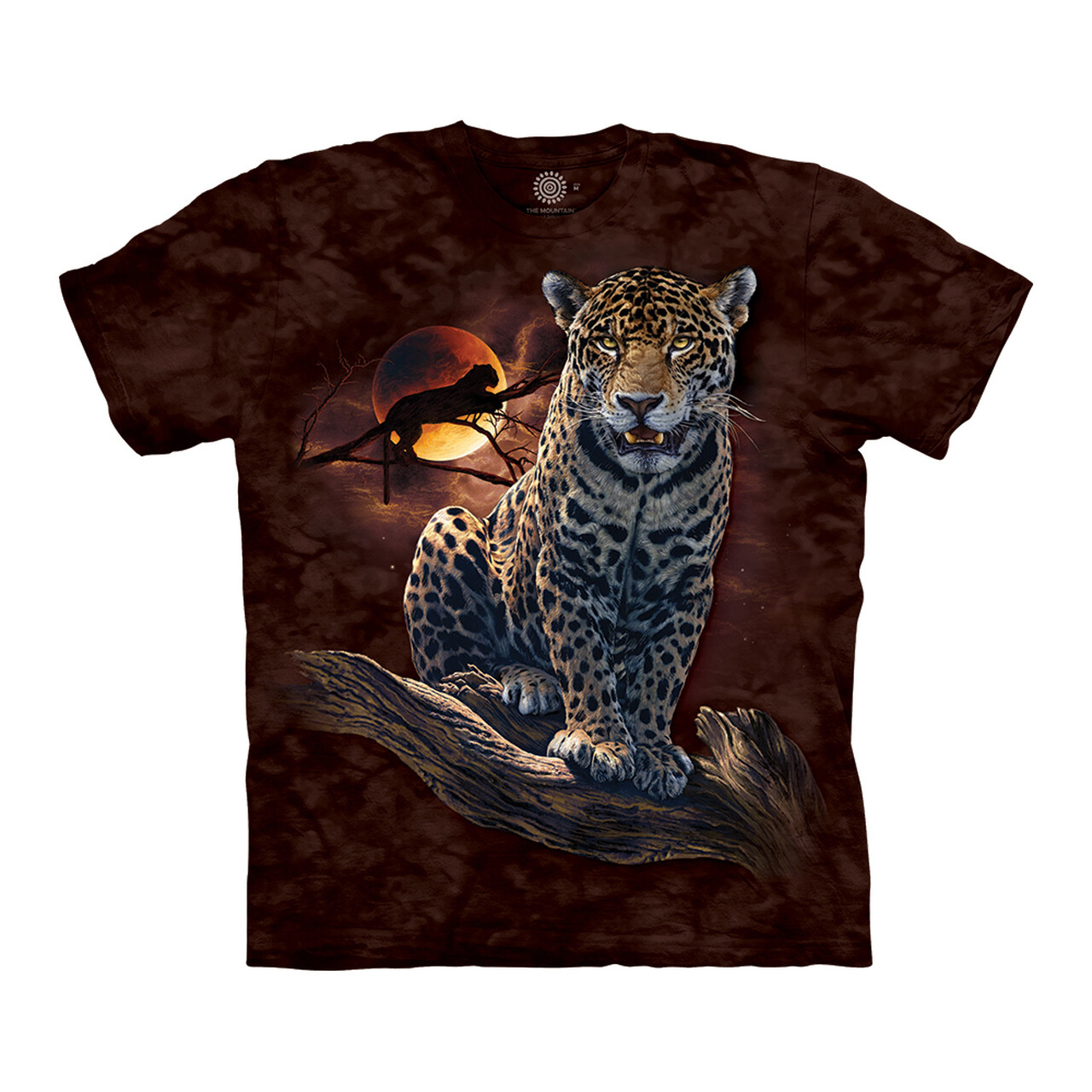 Tričko unisex Mountain Blood Moon Leopard (leopard) - hnedé, S