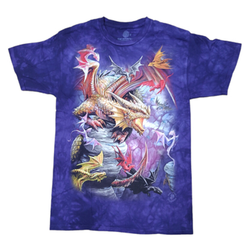 Tričko unisex The Mountain Dragon Clan (draci) - fialové, S